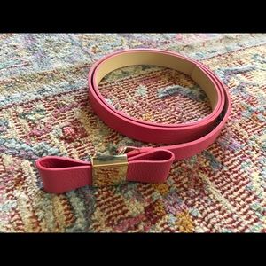 Kate spade pink bow belt Large